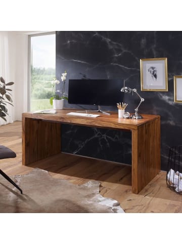 KADIMA DESIGN Schreibtisch BOHA Massiv-Holz Computertisch 160 cm breit in Massivholz