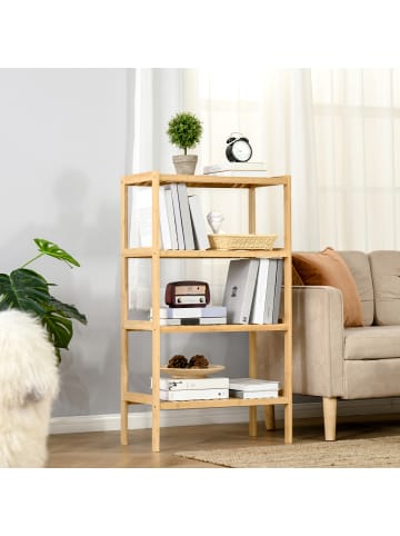 HOMCOM Standregal-62B x 33T x 112H cm-Naturholz