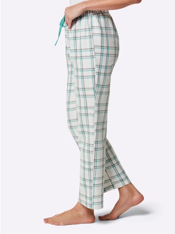 WITT WEIDEN Schlafanzug-Hose in ecru-salbei-kariert