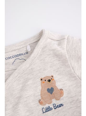 Coccodrillo Wickelbody mit langen Ärmeln in grau