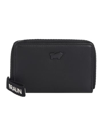 Braun Büffel Capri Geldbörse RFID Schutz Leder 11 cm in schwarz