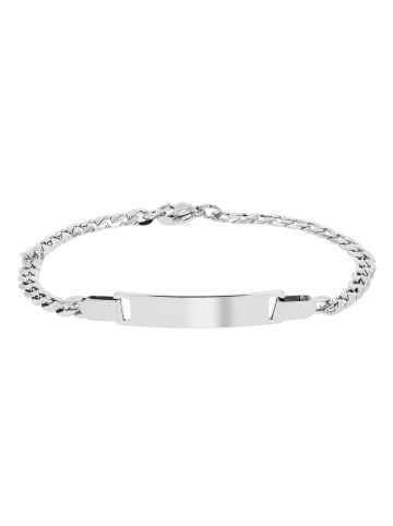 Adeliás Damen Armband – Panzerarmband aus Edelstahl 18 cm in silber