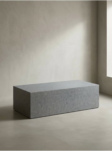 KADIMA DESIGN Couchtisch MONOBLOC 100x50x30 cm in Beton-Optik , Design in Grau
