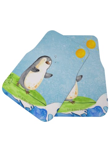 Mr. & Mrs. Panda Automatte Pinguin Surfer ohne Spruch in Eisblau