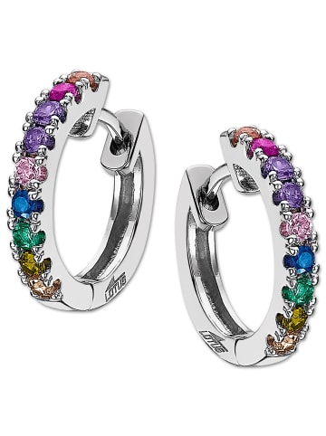 LOTUS silver Ohrringe Silber 925 Sterling Silber Zirkoniastein Creolen