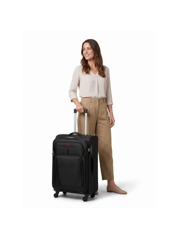 Wenger Beaumont 4 Rollen Trolley M 67 cm mit Dehnfalte black