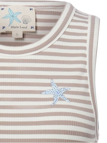 Marie Lund Top in melange weiß - 0002