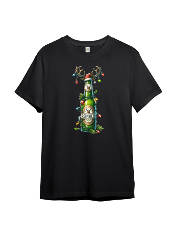 PAULGOS Herren T-Shirt, Weihnachtsbier in Schwarz