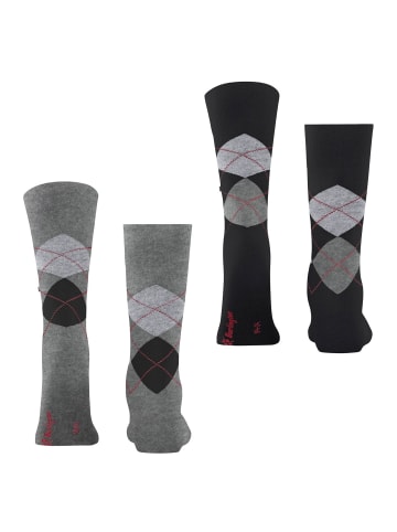 Burlington Socken 2er Pack in Schwarz/Grau