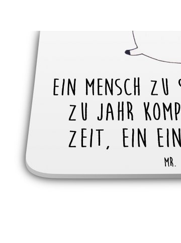 Mr. & Mrs. Panda Tischuntersetzer Einhorn Koffer mit Spruch in Weiß