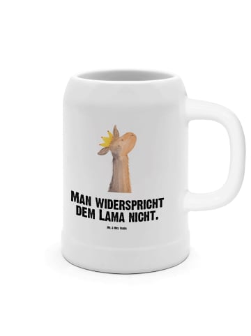 Mr. & Mrs. Panda Humpen Lamakopf König mit Spruch in Weiß