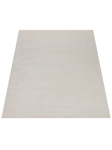 Waschbarer Teppich waschmaschinenwaschbar Unifarben Küche, Flur in Creme