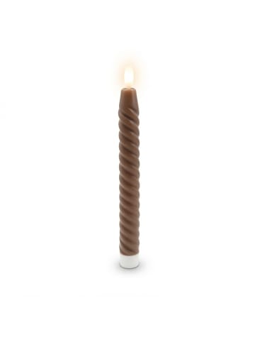 relaxdays 6 x LED Stabkerzen in Coffee