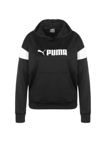 Puma Trainingskapuzenpullover Fit Tech Knit in schwarz / weiß