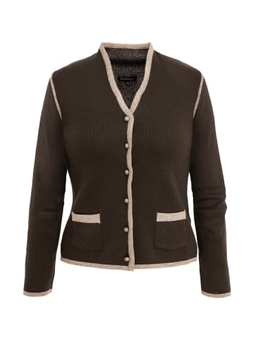 OS-Trachten Strickjacke 457019-0771 in dunkelbraun