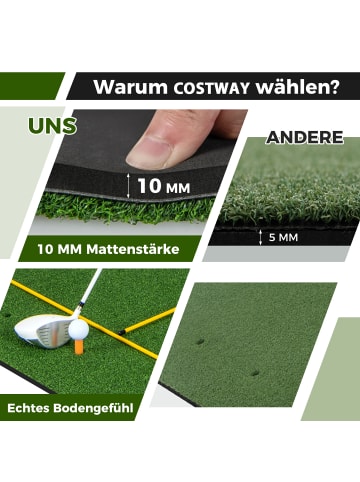 COSTWAY Golf Übungsmatte 152x92cm 32mm in Grün