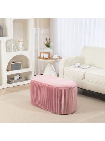 HOMCOM Sitzbank-81B x 40T x 41H cm-Rosa