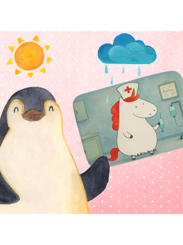 Mr. & Mrs. Panda Badematte Einhorn Krankenschwester Design ohne ... in Weiß