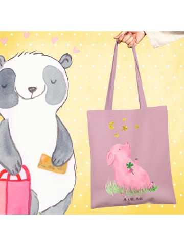 Mr. & Mrs. Panda Umhängetasche Schwein Glück ohne Spruch in Rosa Pastell