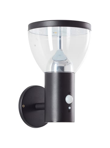 Brilliant LED Außenwandleuchte, Solar, 25 cm, 430 lm, 3000 K, Edelstahl, schwarz