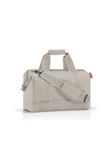 Reisenthel travelling allrounder M - Reisetasche 40 cm (smiley grey) in herringbone sand
