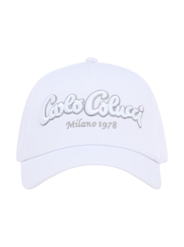 Carlo Colucci Baseball Cap Egli in Weiß
