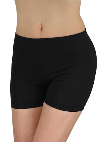 Alkato Alkato Damen Sport Shorts mit Hohem Bund in schwarz Modell 2