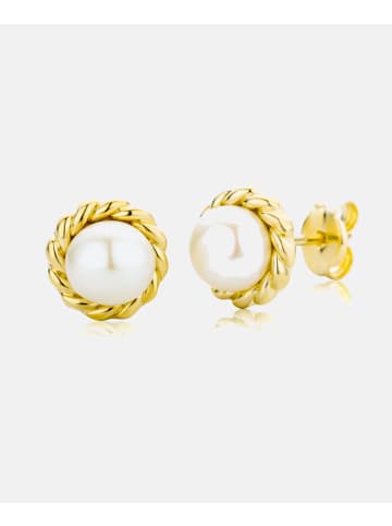 Diamant L'éternel Ohrstecker aus 375 Gelbgold mit Perle