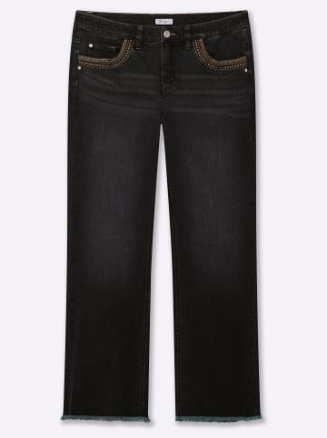 sheego Jeans in black denim