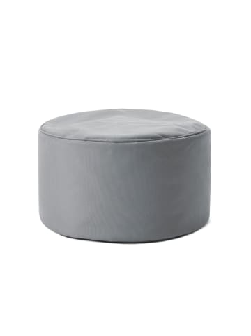 Lumaland Sitzsack-Hocker Pouf rund 50l grau  grau