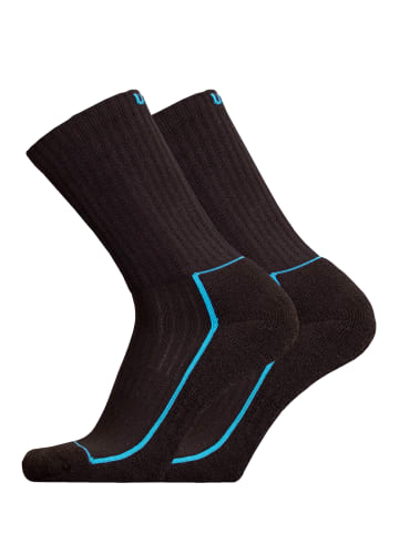 UphillSport Wander-Socken 'SAANA' 2er Pack in Black blue