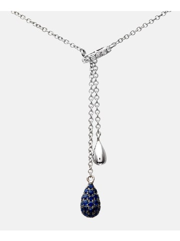 Diamant L'éternel Halskette aus 375 Weißgold mit Diamant mit Saphir