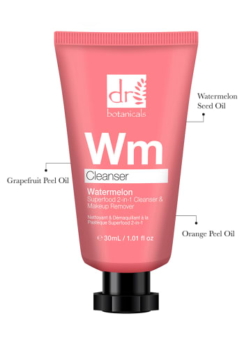 Dr Botanicals Wassermelone Superfood 2-in-1-Reinigungsmittel & Make-up-Entferner 30ml