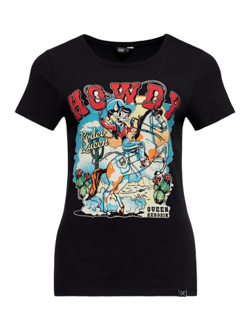 Queen Kerosin Queen Kerosin T-Shirt Howdy in schwarz