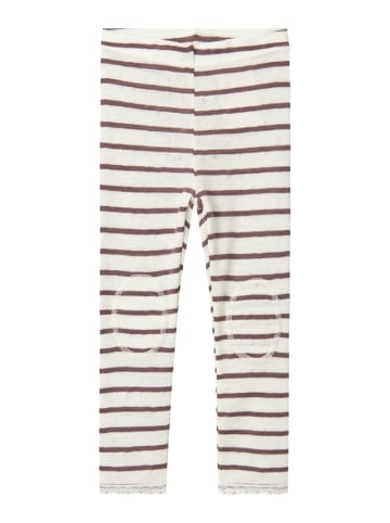 name it Name it Leggings NBFWANG WOOL NEEDLE in snow white/stripessparrow