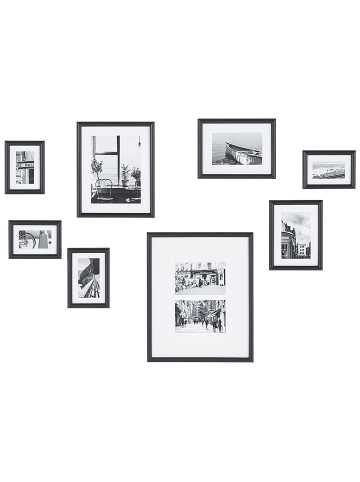 Beliani 8-tlg Fotorahmen GARANGO in Schwarz