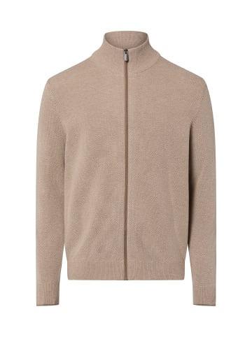 Nils Sundström Strickjacke in camel sand - 0003