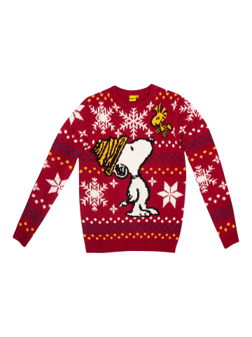 United Labels The Peanuts Snoopy Winterpullover Winter Strick Pullover Ugly Sweater in rot