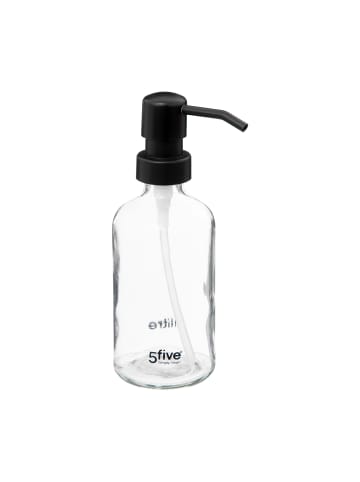 5five Simply Smart Seifenspender, Glas, 250 ml in Transparentny, (B) 0,2 x (H) 18,2 x (L) 8 cm
