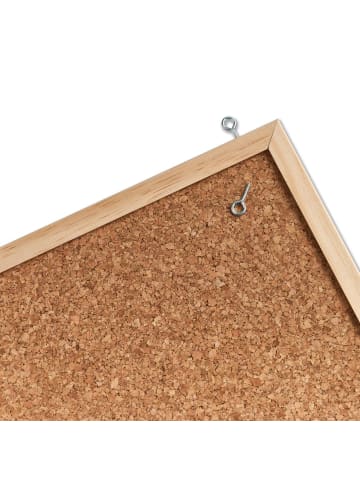 Zeller Korktafel für Notizen, Holzrahmen in Beige, (B) 20 x (H) 60 cm