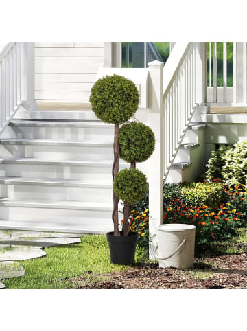 HOMCOM Kunstpflanze-19,5L x 19,5B x 115H cm-Grün