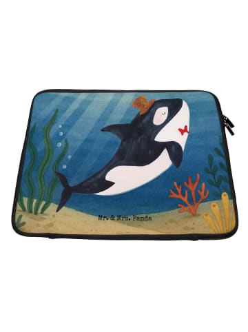 Mr. & Mrs. Panda Hülle Laptop Orca Zylinder Design ohne Spruch in Weiß