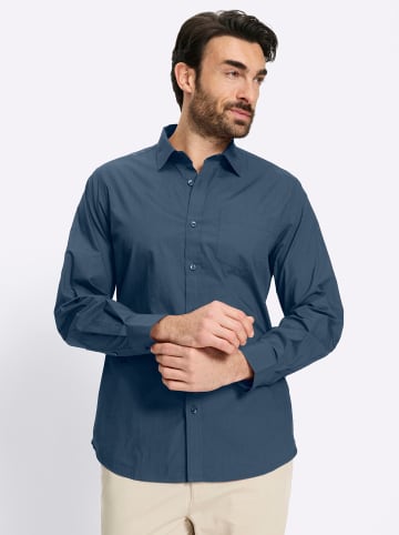 WITT WEIDEN Langarm-Hemd in rauchblau