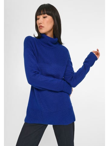 Basler Strickrollkragenpullover Viscose in koenigsblau