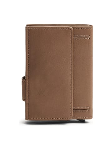 Bennett Geldbörse RFID Schutz Leder 10 cm taupe