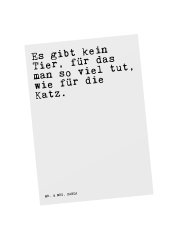 Mr. & Mrs. Panda Postkarte Es gibt kein Tier,... mit Spruch in Weiß