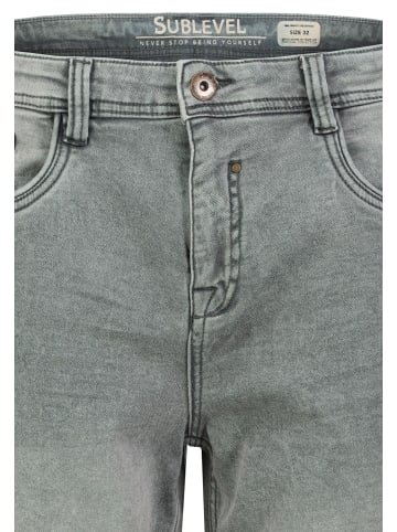 Sublevel Sommerliche Gerade Shorts Basic 5 Pocket in Grau-2