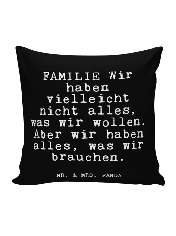 Mr. & Mrs. Panda kuschelkissen 40x40 FAMILIE Wir haben vielleich... in Schwarz