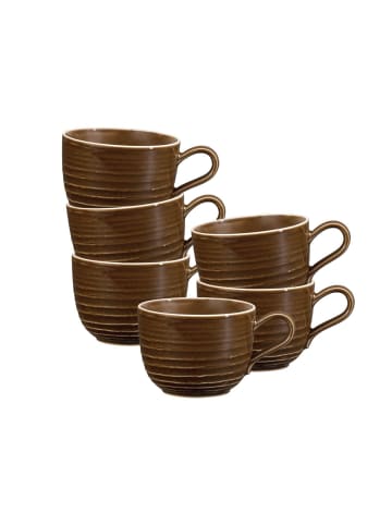 Seltmann Weiden 6er Set Kaffeetassen Terra 260 ml in Erdbraun
