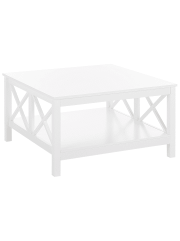 Beliani Couchtisch LOTTA in Weiß - (W) 80 x (H) 45 x (L) 80 cm